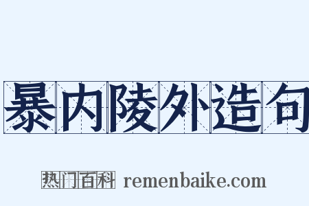 暴内陵外造句是什么意思的图片